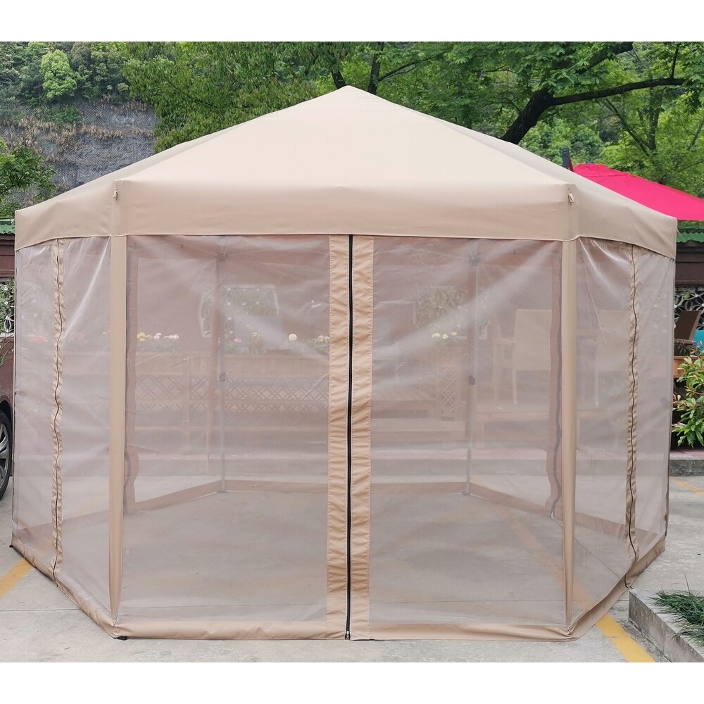 Pop Up Gazebo Tent Outdoor Canopy Hexagonal Canopies