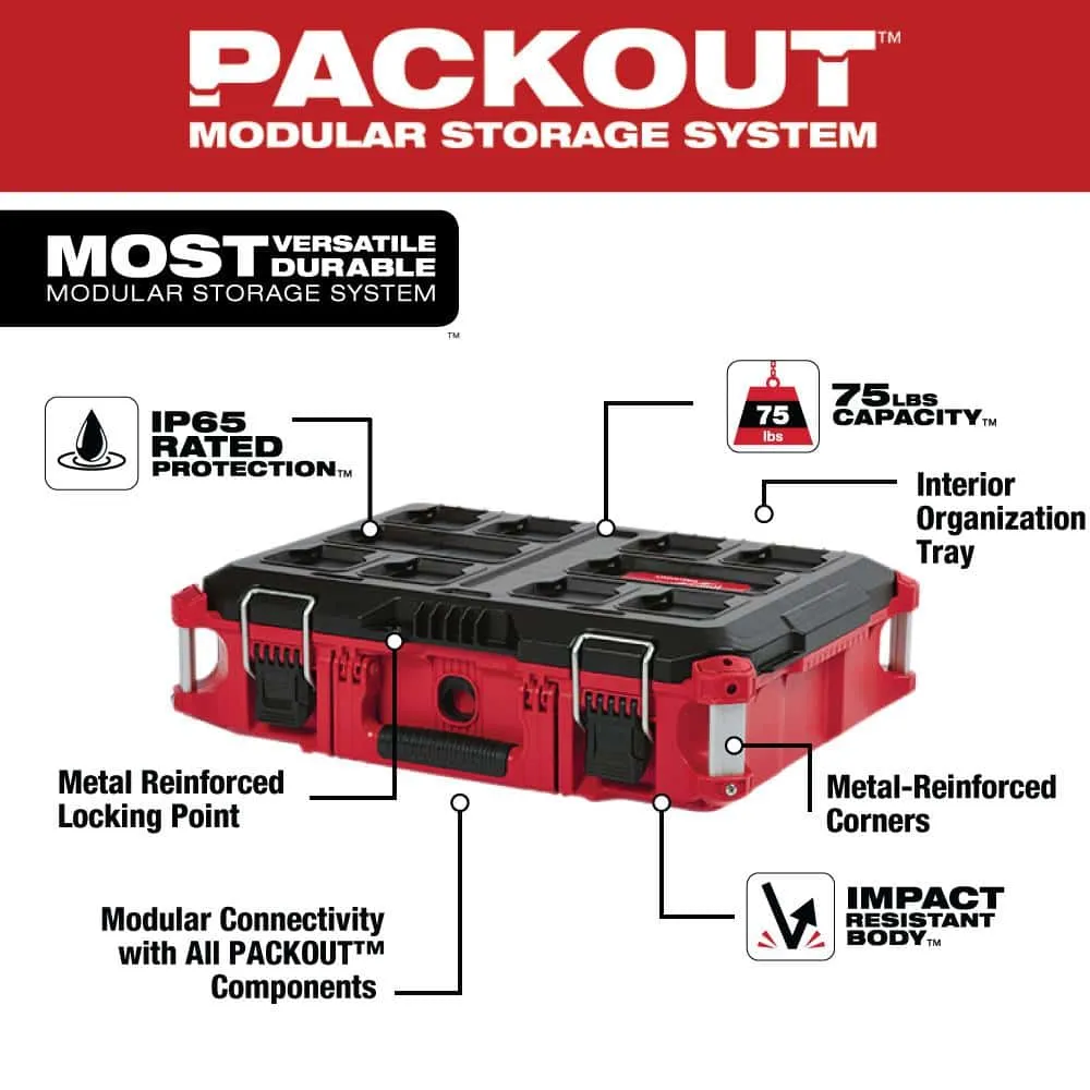 Milwaukee PACKOUT 22 in. Rolling Tool Box, 22 in. Large Tool Box and 22 in. Medium Tool Box 8426-8425-8424