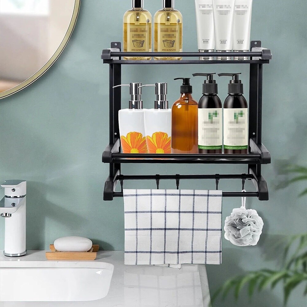 Rustproof 2 Layer Triangular Corner Shower Caddy Shelf