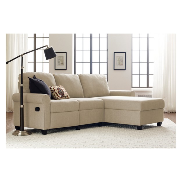 Copenhagen Reclining Sectional With Right Storage Chaise Serta