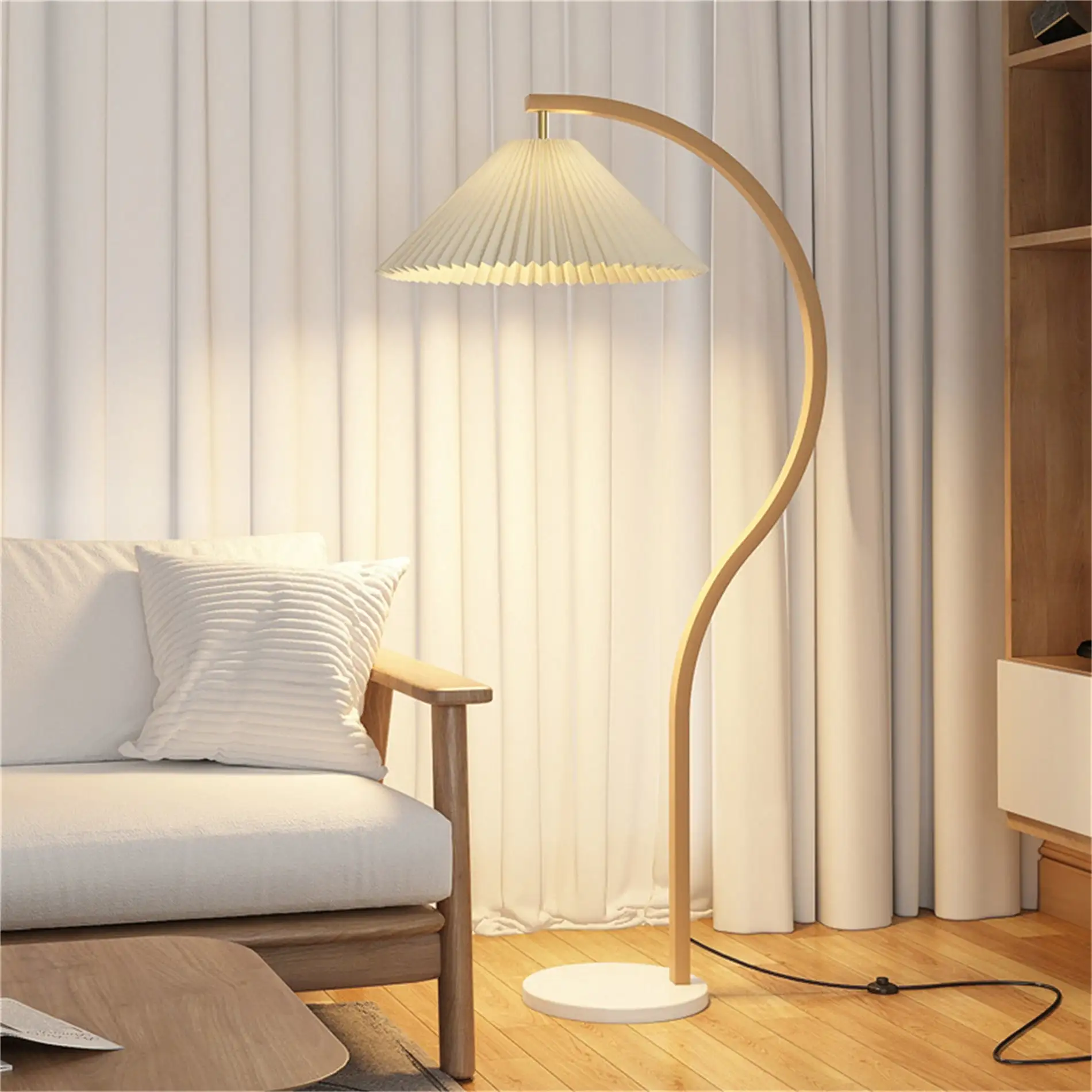 59.8 Inches Arched Floor Lamp for Bedrooms and Living Rooms