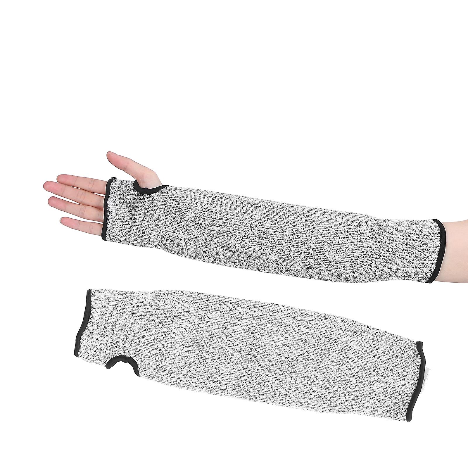 Level 5 Cut Resistant Sleeves With Thumb Hole Cut Resistance Arm Protector Sleevel 40cm / 15.7in