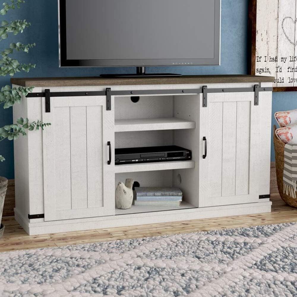 Bli 54 inch Sliding Barn Door TV Stand   60 Inch