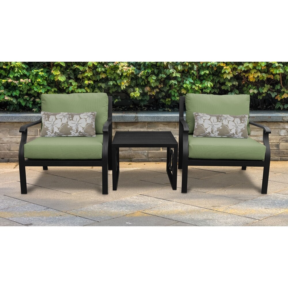 Kathy Ireland Madison Ave. 3 Piece Outdoor Aluminum Patio Furniture Set