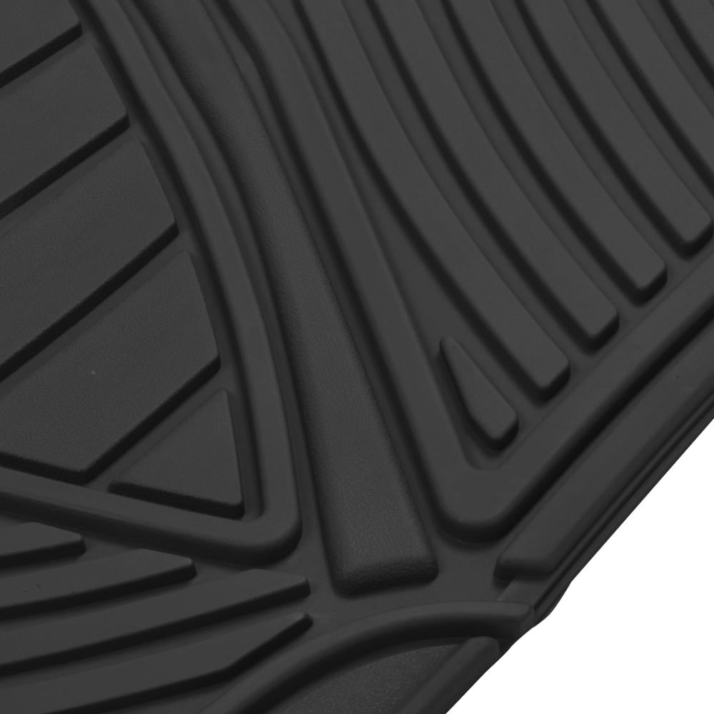 Motor Trend FlexTough Heavy Duty Rubber Car Floor Mats， 100% Odorless and All Weather