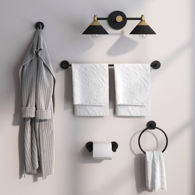 Richie Bathroom Light Fixture Black Metal Nathan James