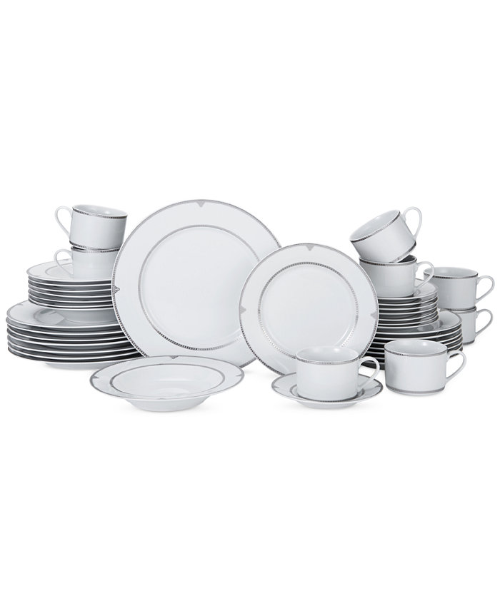 Mikasa Porcelain 40-Pc. Regent Bead Dinnerware Set Service for 8