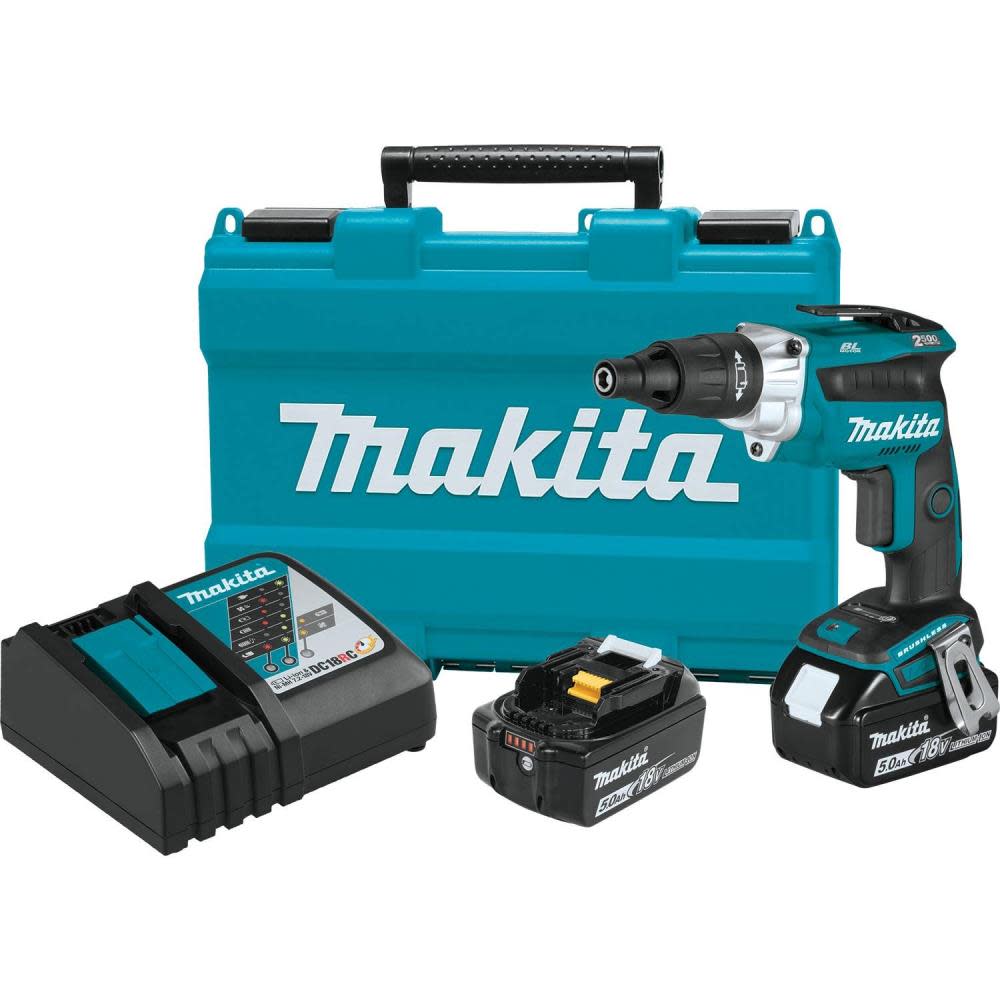 Makita 18V LXT Lithium-Ion Brushless Cordless 2500 RPM Screwdriver Kit (5.0Ah) XSF05T from Makita