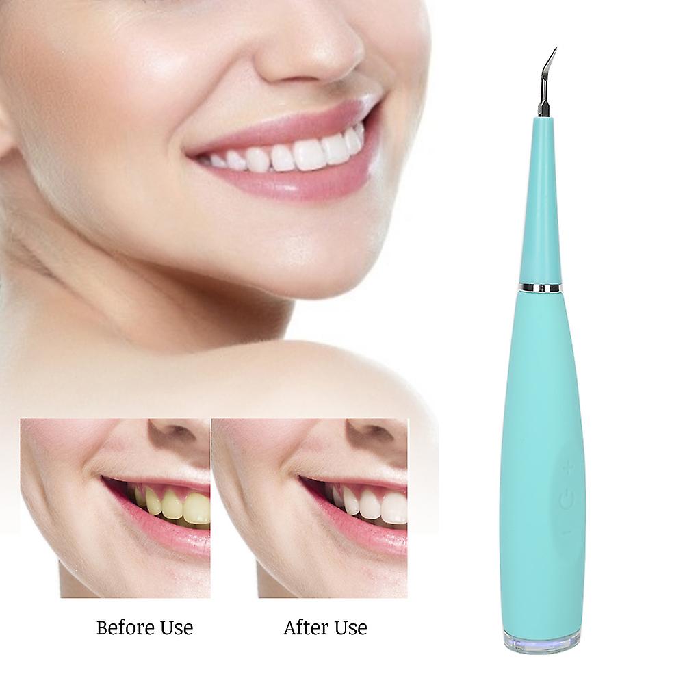 Electric Dental Scaler Tooth Calculus Stains Tartar Plaque Removal Oral Cleanergreen