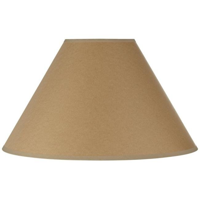 Cal Lighting SH-8109-21-KF 21 in. Vertical Basic Coolie Linen Hardback Shade- Kraft