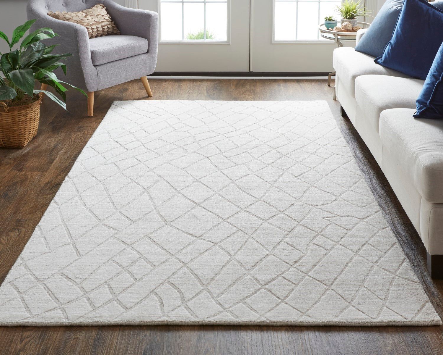 Tatem Hand Woven Linear Beige Rug