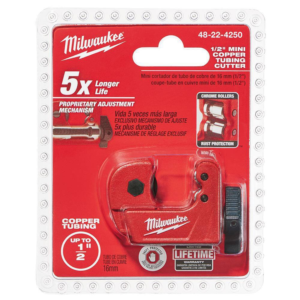 MW 1 in. Mini Copper Tubing Cutter with 12 in. Mini Copper Tubing Cutter 48-22-4251-48-22-4250