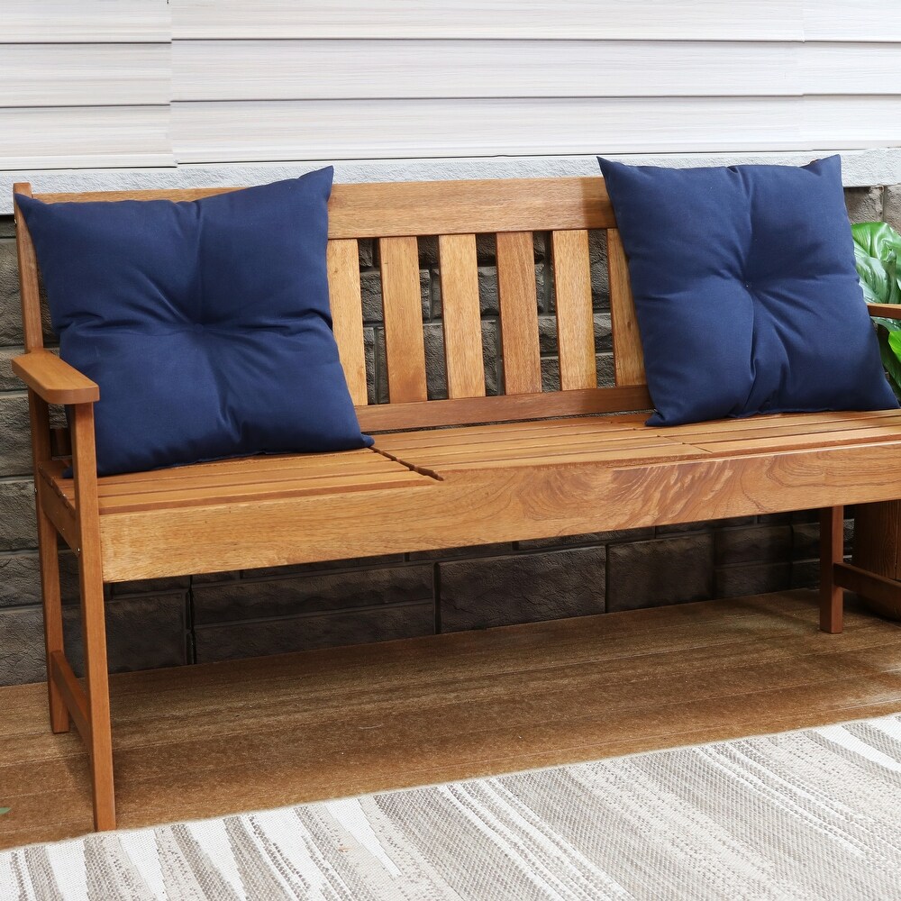 Sunnydaze 2 Outdoor Tufted Back Cushions   19 x 19 Inch