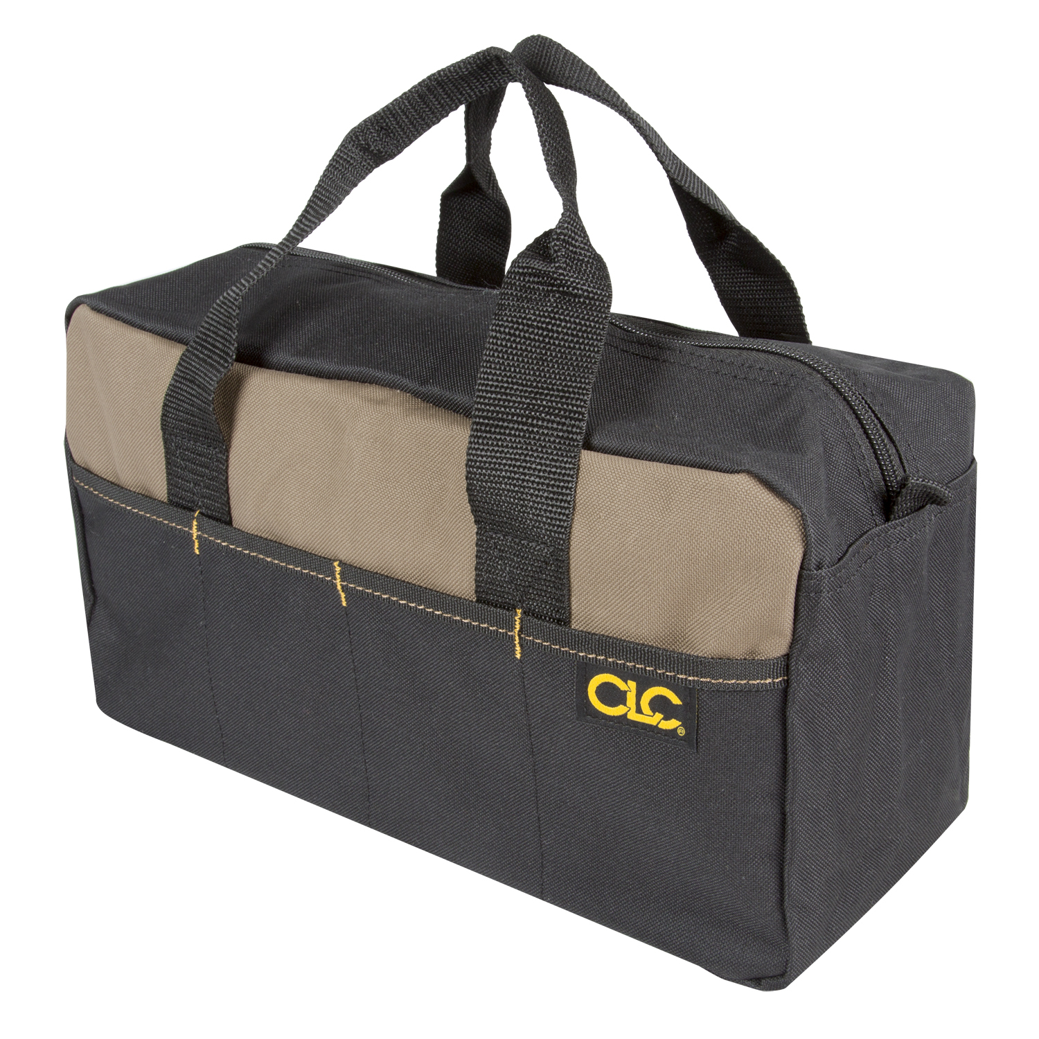 CLC 5.5 in. W X 6 in. H Polyester Tool Tote 8 pocket Black/Tan 1 pc