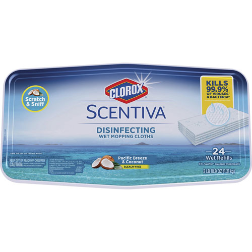 Clorox Scentiva Disinfecting Wet Mopping Pad Refills | Bleach-Free， 5.90