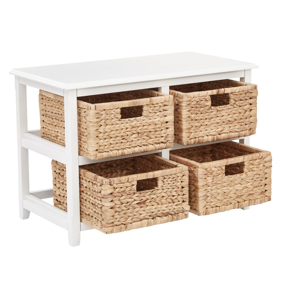 Seabrook Two Tier Storage Unit and Natural Baskets