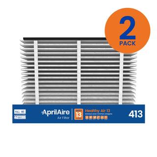 AprilAire 16 in. x 25 in. x 4 in. Air Cleaner Filter for Whole-House Air Purifier Models 14101610241024164400 MERV 13 (2-Pack) 413 02