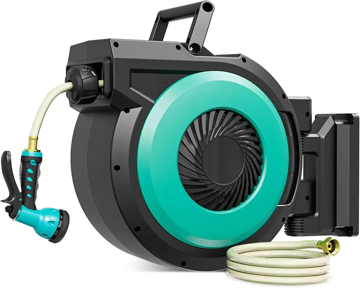 Garden supplies extension wall mounted  auto water hose reel with 25m 5/8 PVC hose