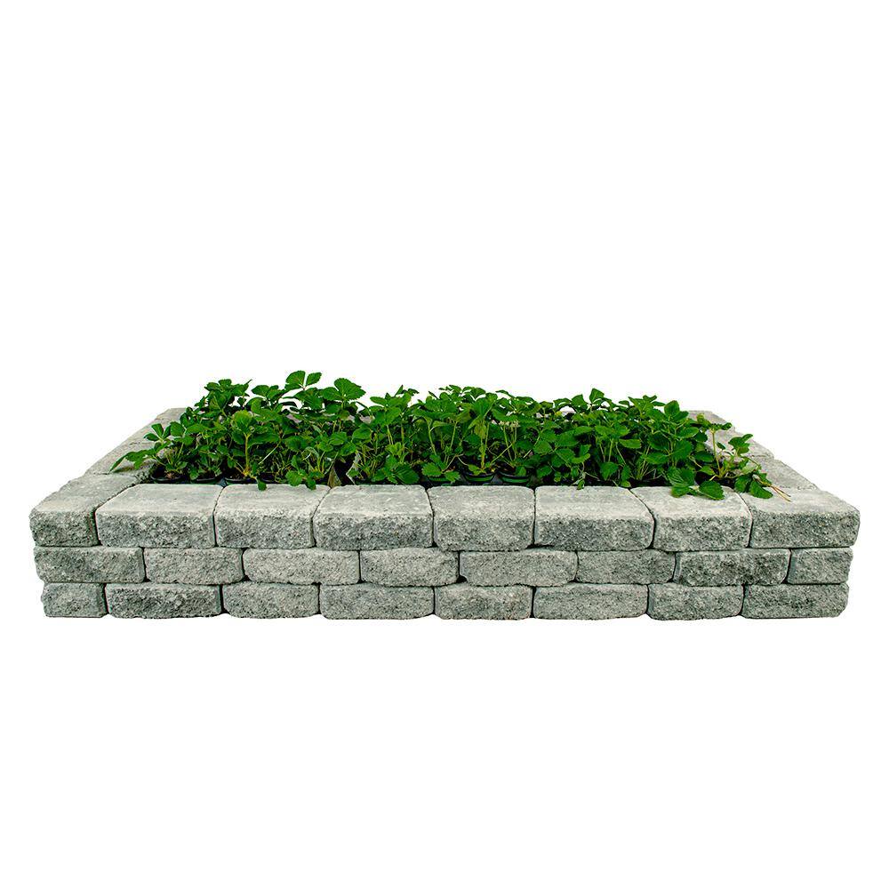 Mutual Materials StackStone 83 in. x 39 in. x 12 in. Cascade Blend Concrete Raised Garden Bed MS8339RRG191