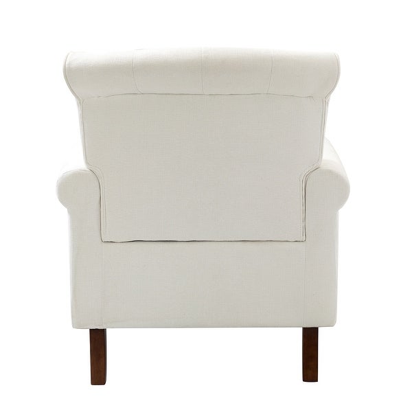 Indiges Upholstered Modern Tufted Accent Arm Chair with Nailhead Trim Set of 2 by HULALA HOME