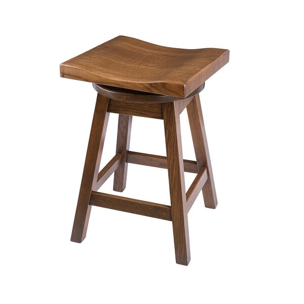 Swivel Urban Bar Stool in Quarter Sawn Oak Wood