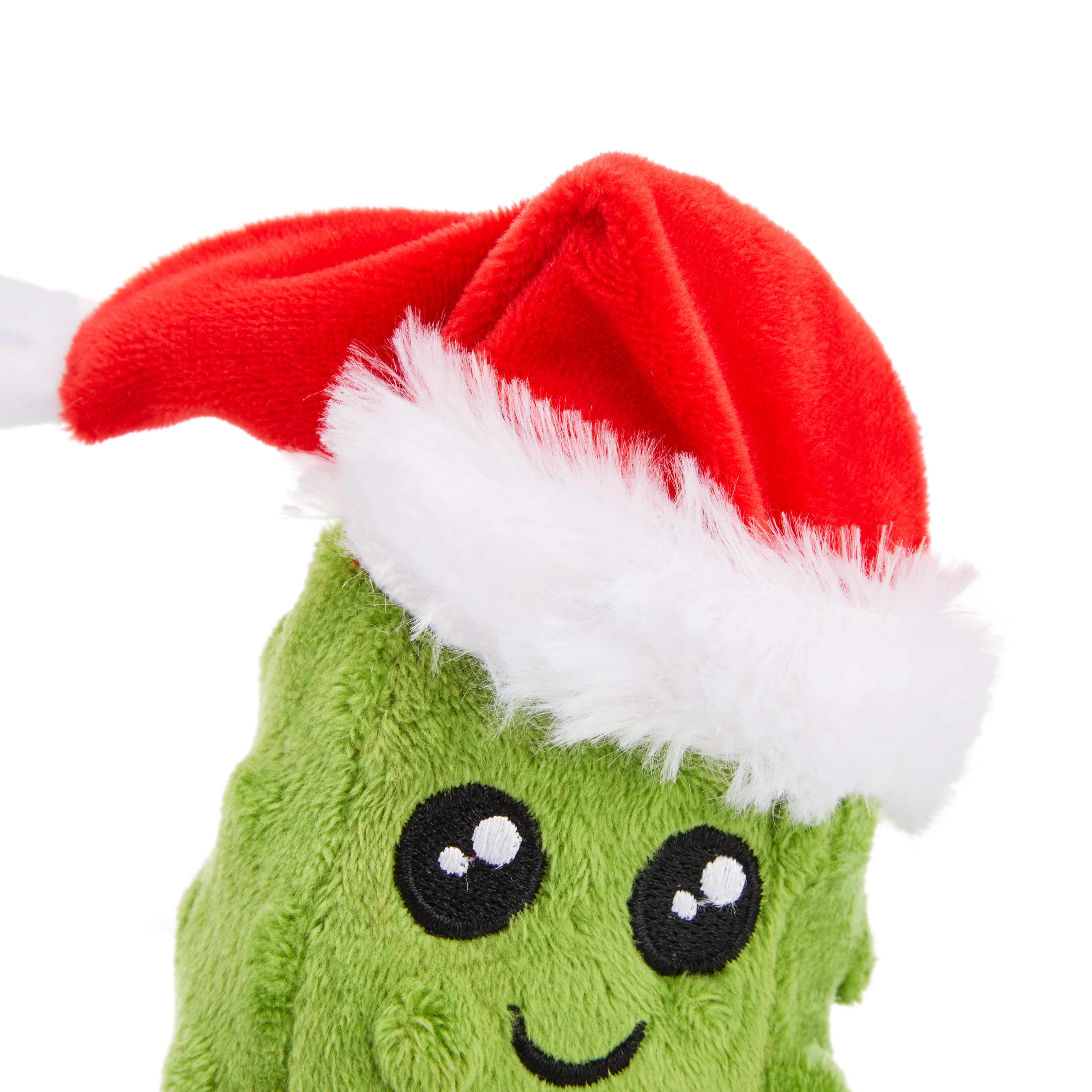 More and Merrier Plush Pickle-D Dog Toy， Small