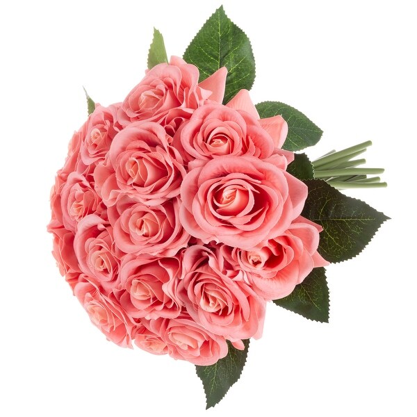 Pure Garden 18pcs Rose Artificial Flowers