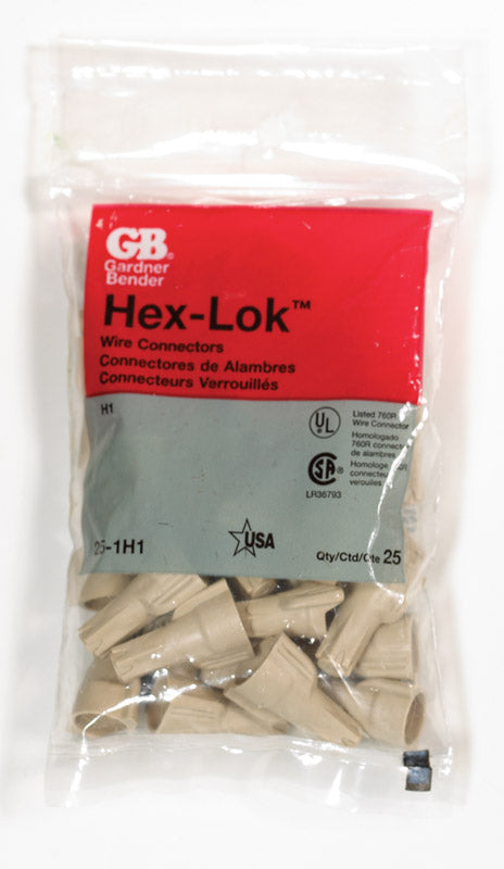 HEX LOCK WIRE CONN BG/25