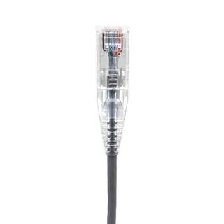 Micro Connectors Inc 10 ft. CAT 6A 10 Gbps UTP 28 AWG Ultra Slim Ethernet Cable Gray (5-Pack) E09-010-SL5