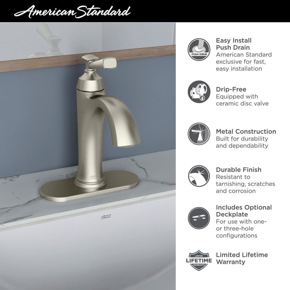 American Standard Rumson Single Hole SingleHandle Bathroom Faucet in Legacy Bronze