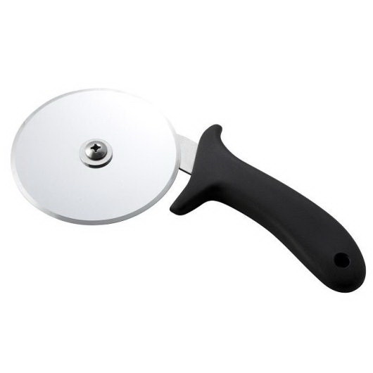 Winco 4 Inch Diamond Black Blade Pizza Cutter  1 E...