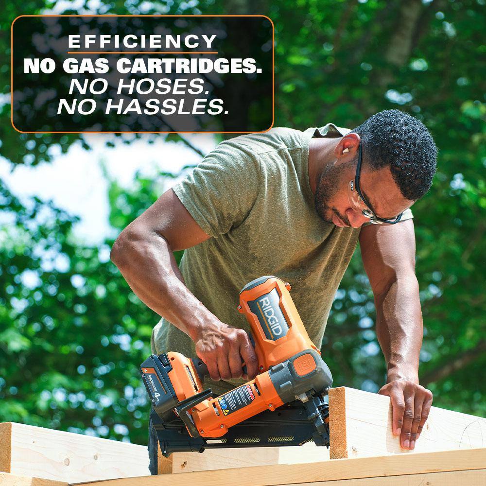 RIDGID 18V Brushless Cordless 30 3-12 in. Framing Nailer with Brushless 7-14 in. Circular Saw (Tools Only) R09895B-R8657B