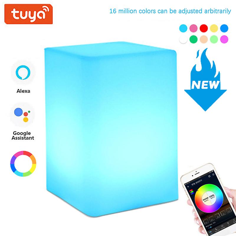 Tuya Wifi Smart Night Light Mp App Voice Control Rgb Led Desk Lamp Coffee Bar Party Table Light Work With Alexa Google Home/echo