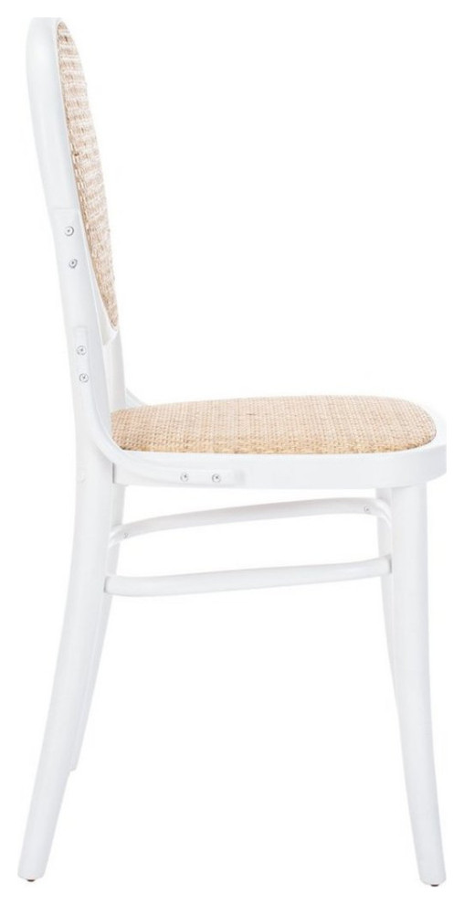 Mercury Cane Dining Chair set of 2 White/Natural   Tropical   Dining Chairs   by AED Luxury Home Decor  Houzz