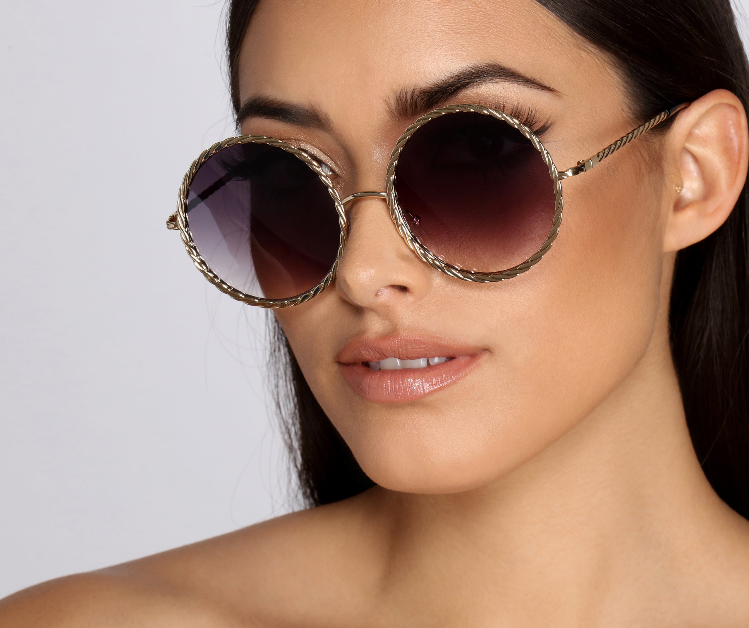 Get Twisted Round Ombre Sunglasses