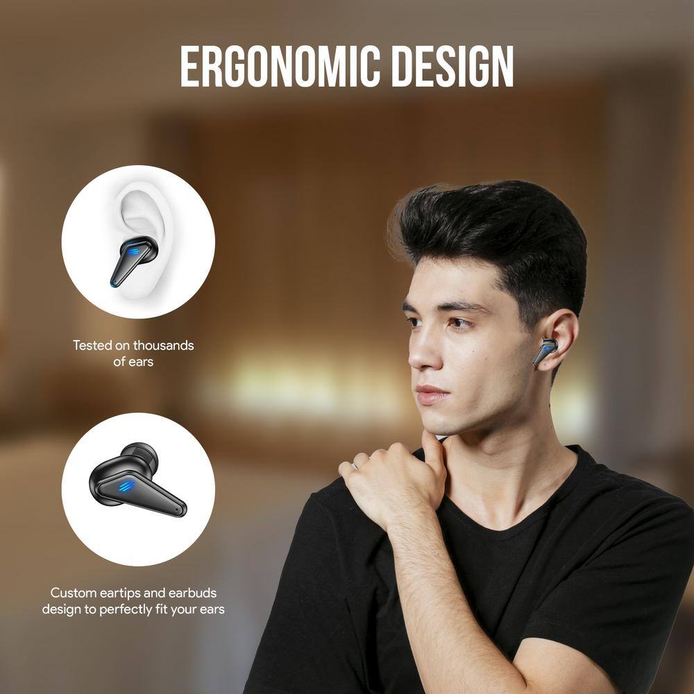 DARTWOOD True Wireless Gaming Earbuds-High-Quality Gaming Headphones with Ultra-Low Latency and Quick Bluetooth Pairing GamingEarbudsUS