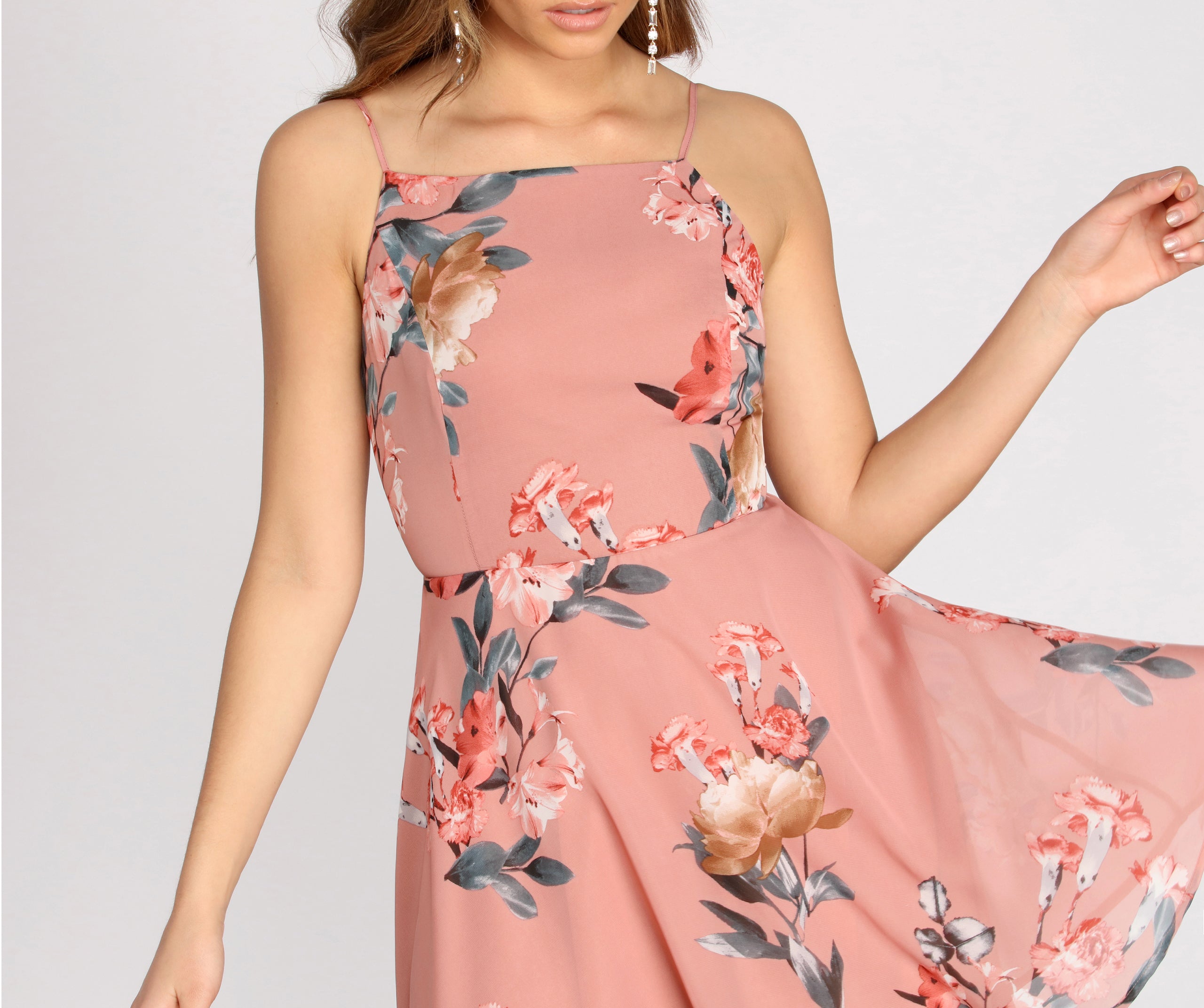 Effortless Beauty Floral Skater Dress