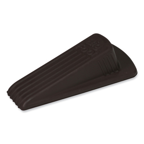 Master Caster Big Foot Doorstop， No Slip Rubber Wedge， 2.25w x 4.75d x 1.25h， Brown， 2/Pack (00971)