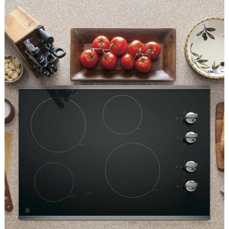 GE 30-inch Built-In Electric Cooktop JP3030SJSS