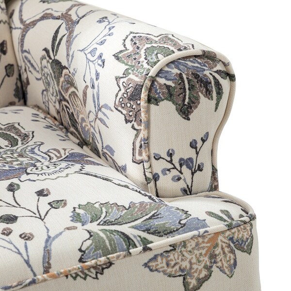 Epimethis Traditional Fabric Accent Armchair with Turned Legs by HULALA HOME