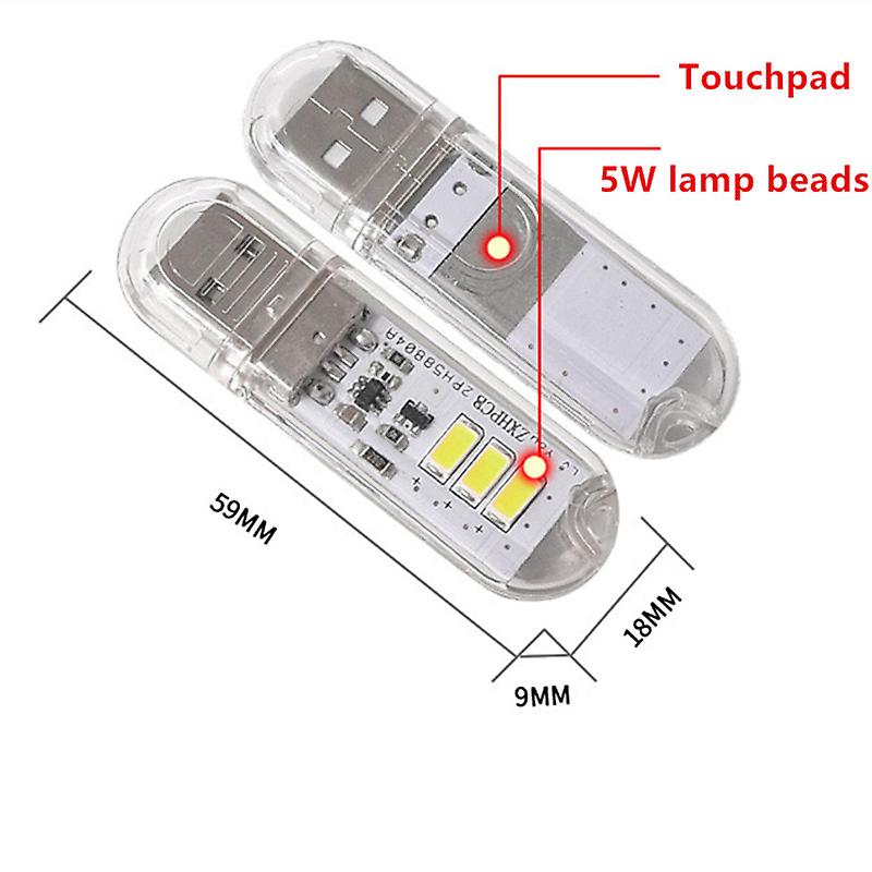 Usb Led Book Lights 3leds Touch Night Light 5v Computer Keyboard Bedroom Decoration Night Lamps Feeding Light With Touch Switch