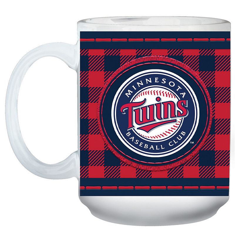 Minnesota Twins 15oz. Team Buffalo Plaid Father's Day Mug