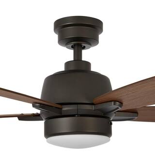 Home Decorators Collection Fawndale 46 in. Indoor Integrated LED Bronze Ceiling Fan with Light Kit 5 Reversible Blades and Remote Control 52021