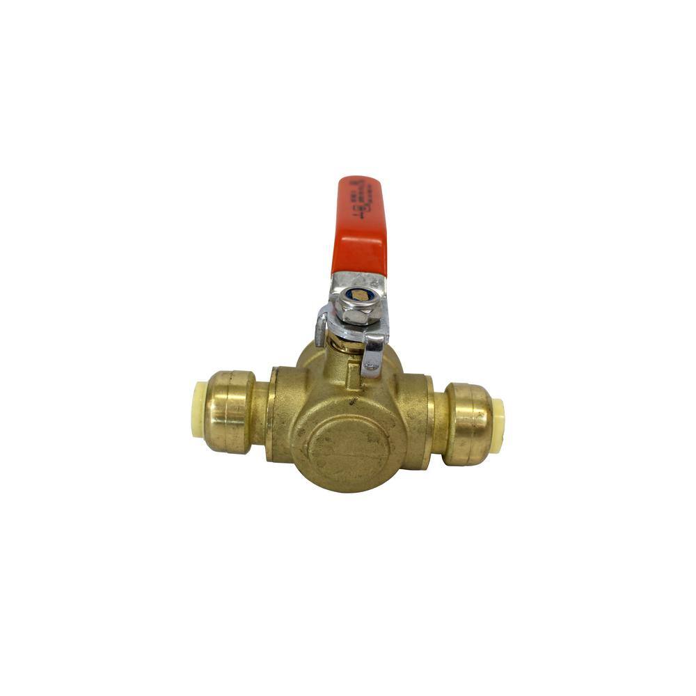 CMI inc 12 in. x 12 in. x 12 in. 3-Way Ball Valve with Push Connection 440943-T