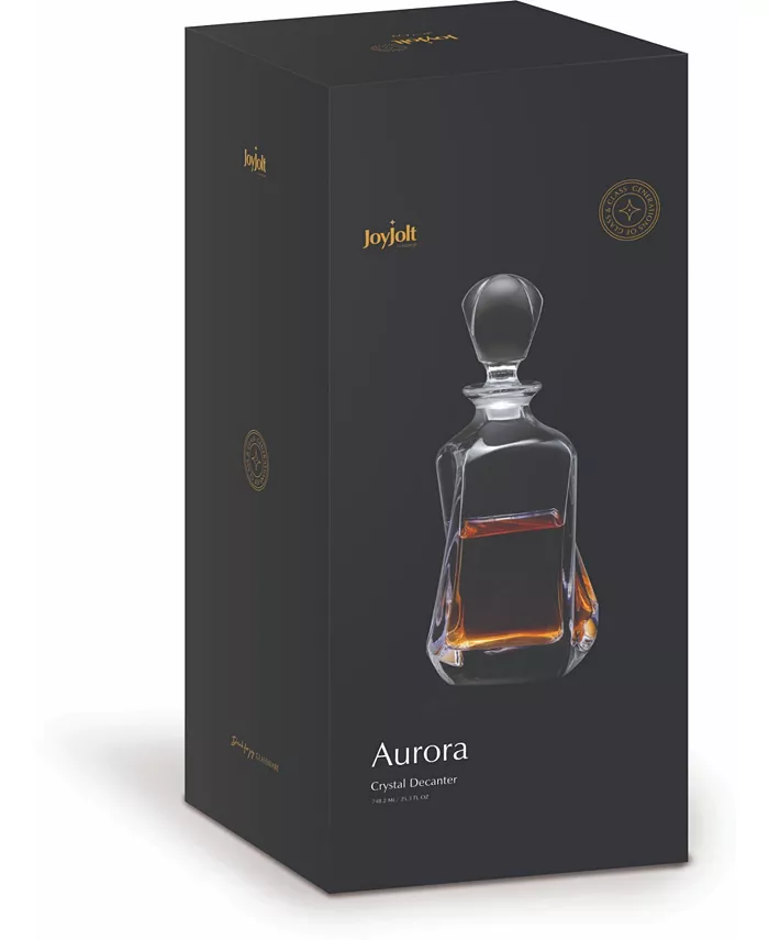 JoyJolt Aurora Crystal Whiskey Decanter 25.3 Oz