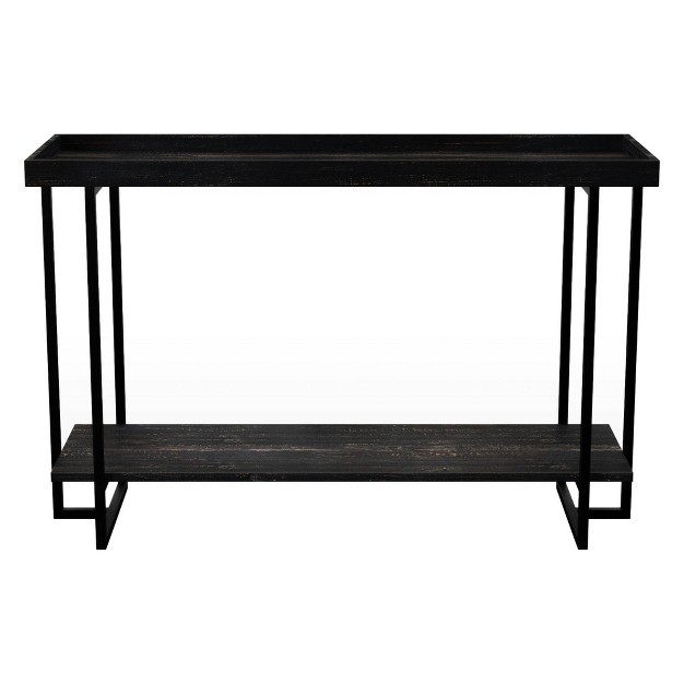 Franda Tray Top Sofa Table Black Mibasics