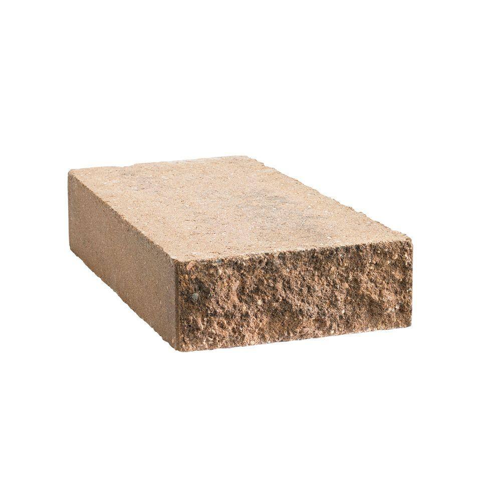 ShortCut 3 in. x 8 in. x 13.5 in. BrownBuff Concrete Retaining Wall Cap (84- Piece Pallet) 16057043