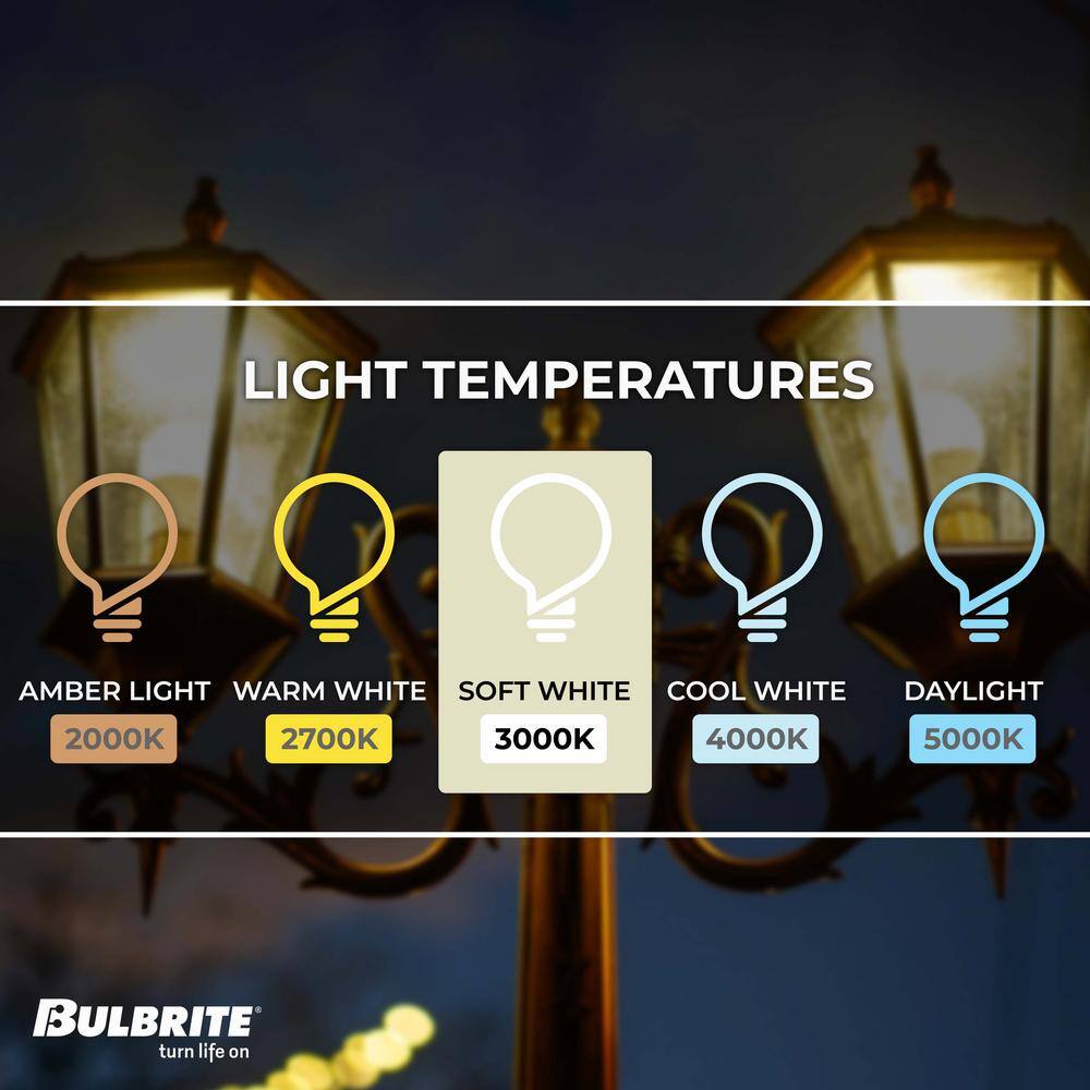 Bulbrite 60-Watt Equivalent A19 Dusk to Dawn E26 LED Light Bulb 3000K in Frost Finish (4-Pack) 862791