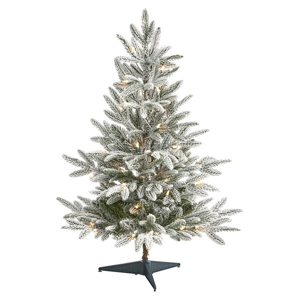 3' Flocked Manchester Spruce Christmas Tree with 50 Lights