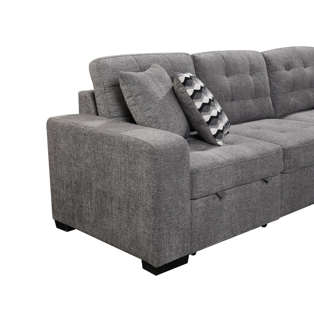 U Shape Sectional Sofa with Chaise for Home Bedroom